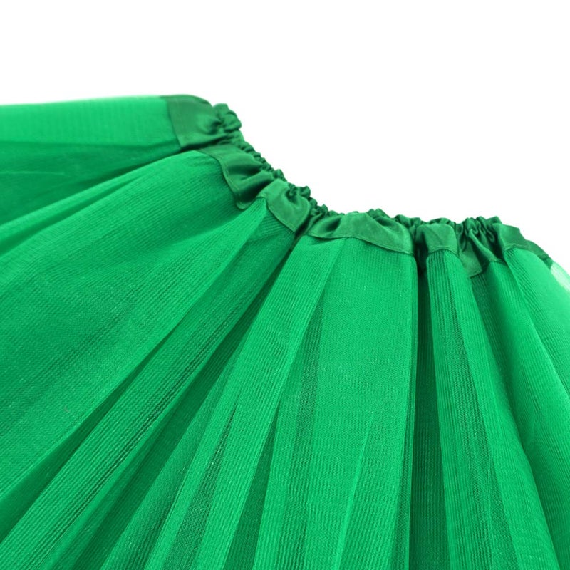 BGFKS 5 Layered Tulle Tutu Skirt for Girls with Hairbow, Ballet Dressing Up Kid Tutu Skirt Green - Image 4
